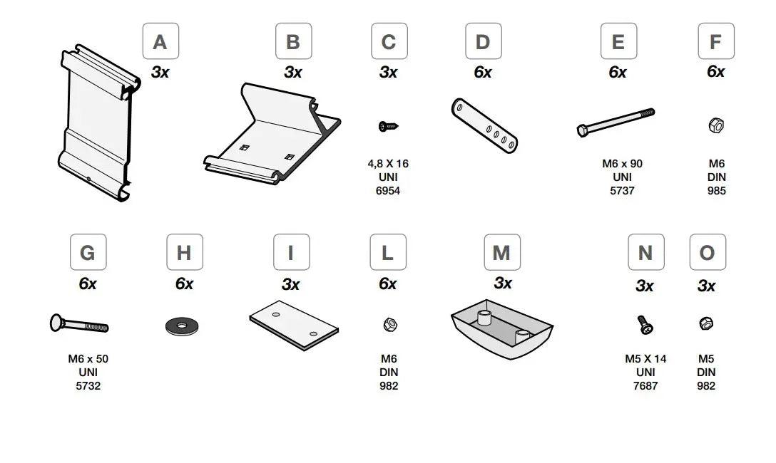 Fiamma F45 Kit Roof Adapter 98655-316 - Everything Caravans