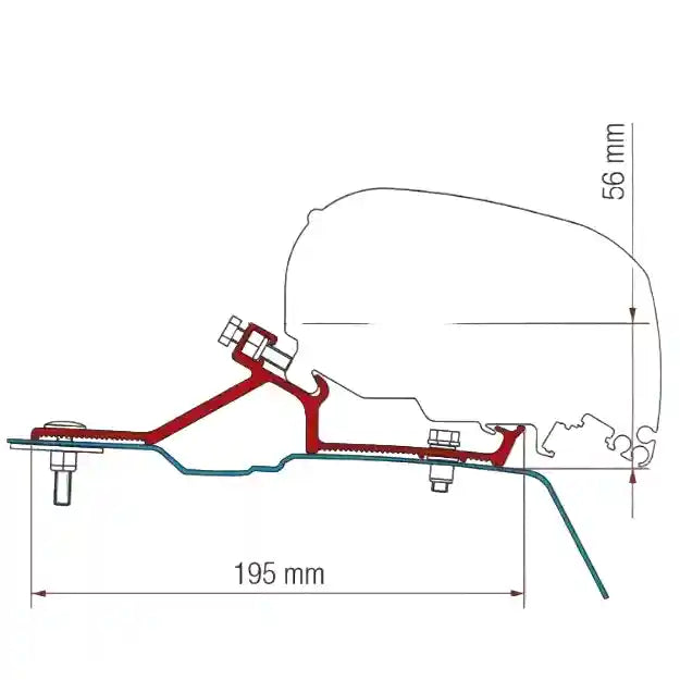 Fiamma F65 F80 Awning Fixing Kit Renault Master H2 Opel Movano H2 Nissan Nv400 H2 - Everything Caravans