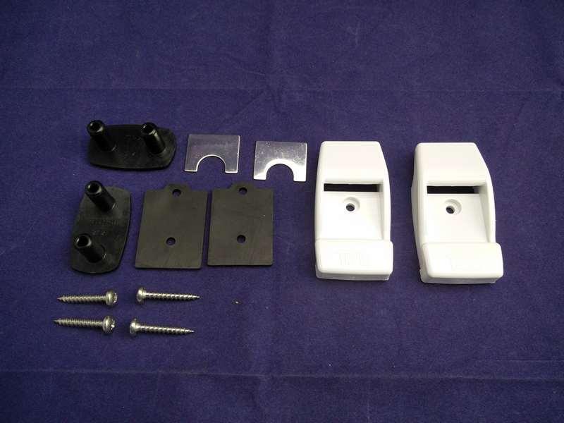 Fiamma White Leg Wall Bracket Kit for F45 Awn. 98655-176 - Everything Caravans