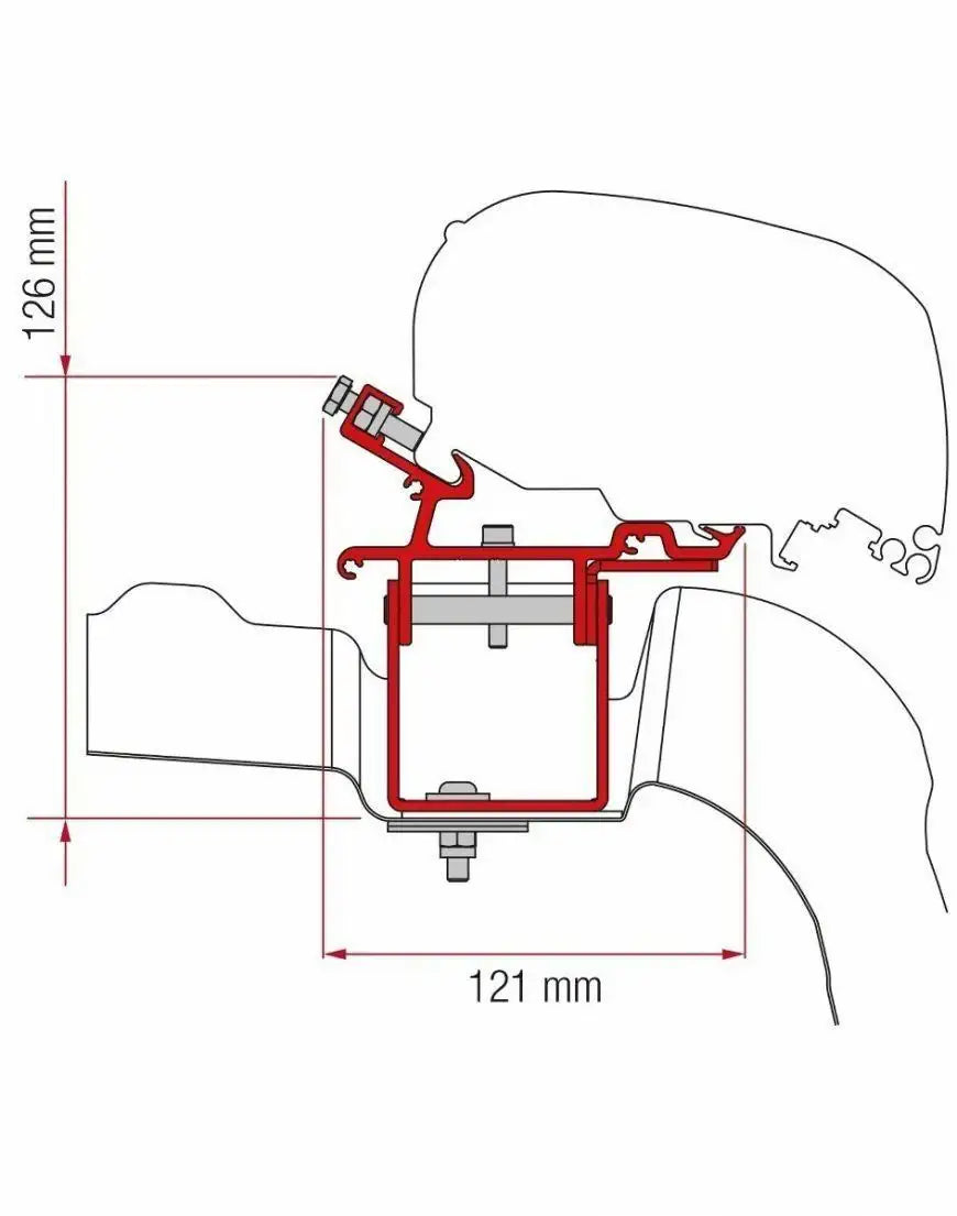 Fiamma Awing fitting Kit F80 F65 VW Crafter L3Lh without Roof Rail – On Sale - Everything Caravans