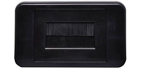 Flat Black Brush Entry Wallplate - Everything Caravans