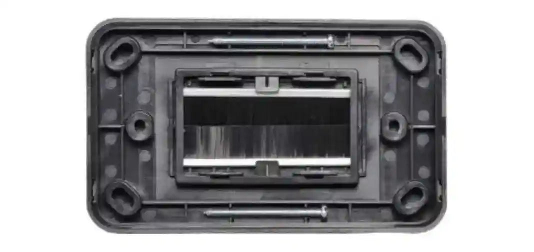 Flat Black Brush Entry Wallplate - Everything Caravans