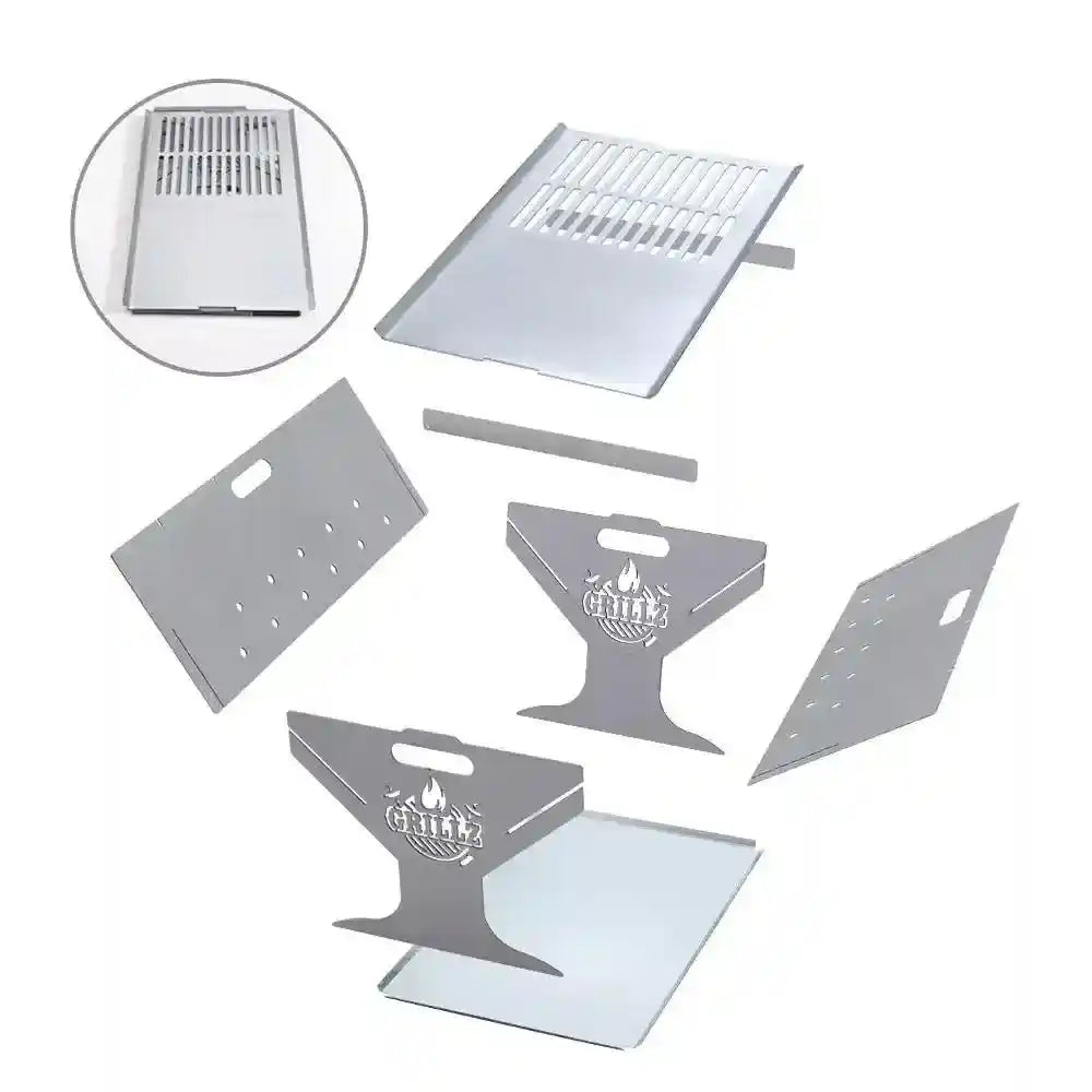 Grillz Fire Pit BBQ Outdoor Folding Cooker - Everything Caravans