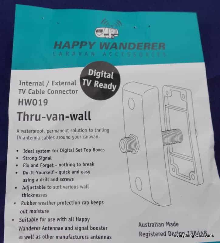 Happy Wanderer Thru-Van-Wall internal-External TV Cable Connection - Everything Caravans