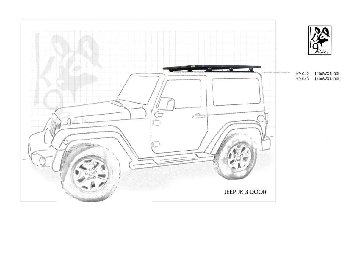 JK 5 Door K9 Roof Racks Expedition Quality - Everything Caravans
