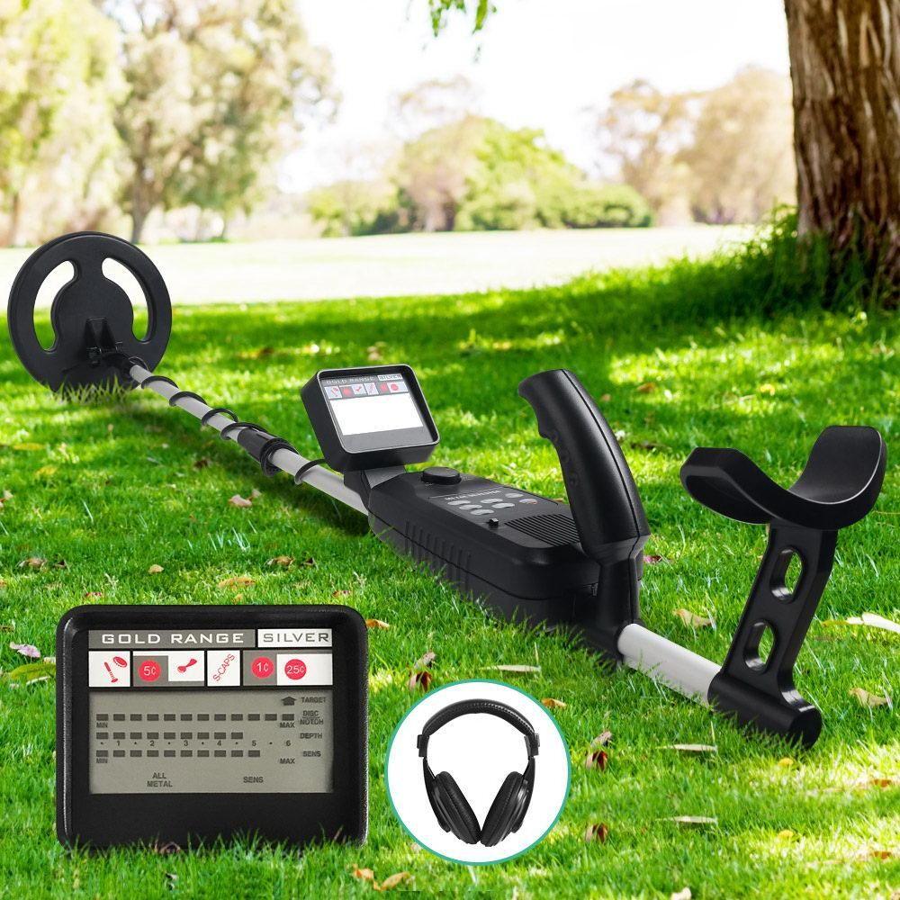 LCD Screen Metal Detector with Headphones - Black - Everything Caravans
