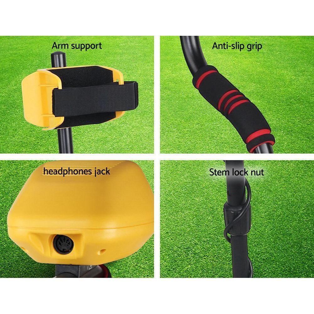 LCD Screen Metal Detector with Headphones Yellow - Everything Caravans