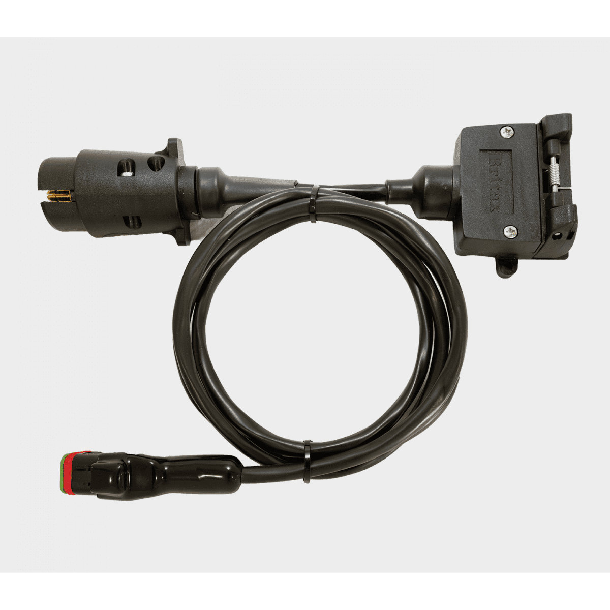 Lead for Elecbrakes Electric Brake Controller - 7Pin Large Round to 7Pin Flat - Everything Caravans