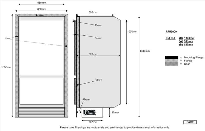 Nova Kool RFU9009Dc 258 Litre Fridge Freezer - Everything Caravans