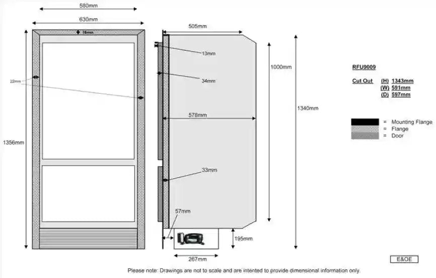 Nova Kool RFU9009Dc 258 Litre Fridge Freezer - Everything Caravans