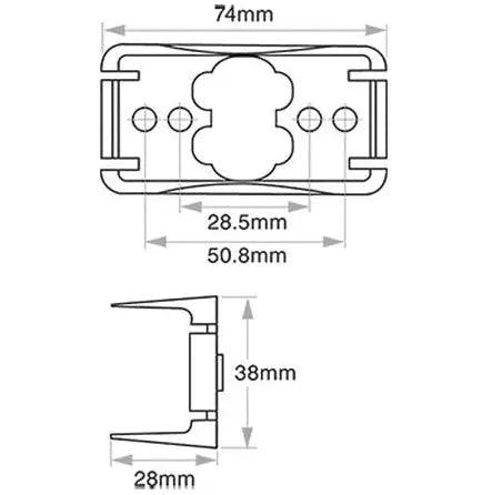 White Side Marker Clearance Lightred and Amber Led - Model 16 Narva - Everything Caravans