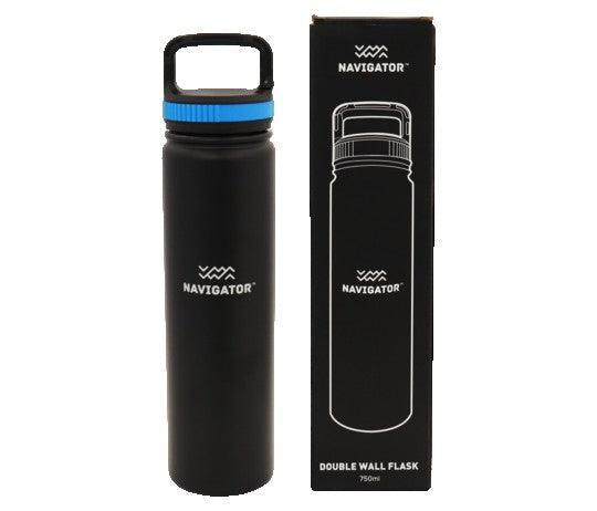 Navigator Gear Double Wall Flask - Stainless Steel Black - Everything Caravans
