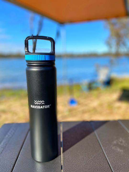 Navigator Gear Double Wall Flask - Stainless Steel Black - Everything Caravans