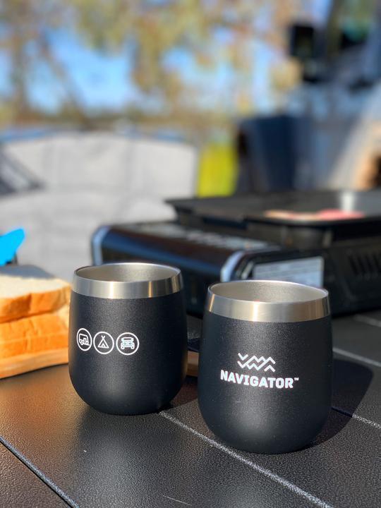 Navigator Gear Double Wall Tumbler - Stainless Steel Black - Everything Caravans