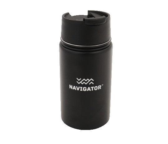 Navigator Gear Spillproof Coffee Cup - Stainless Steel Black - Everything Caravans