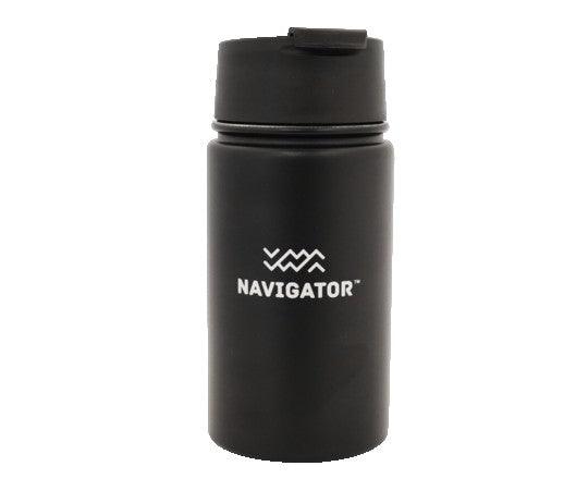 Navigator Gear Spillproof Coffee Cup - Stainless Steel Black - Everything Caravans