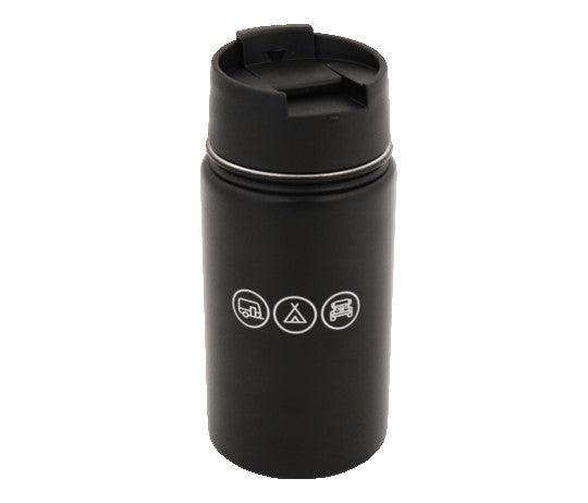 Navigator Gear Spillproof Coffee Cup - Stainless Steel Black - Everything Caravans