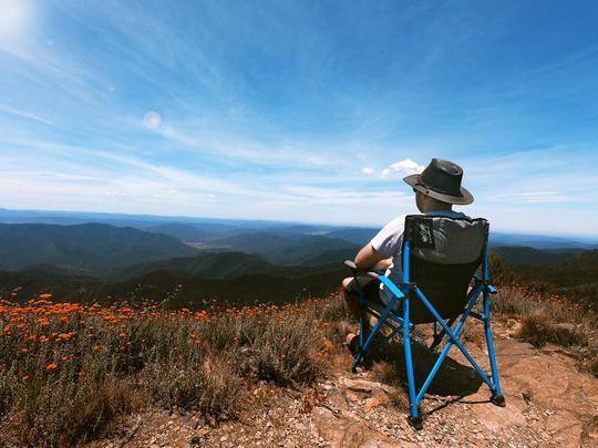 Navigator Gear the Nowhere Chair Adults 150Kg Blue Grey - Everything Caravans