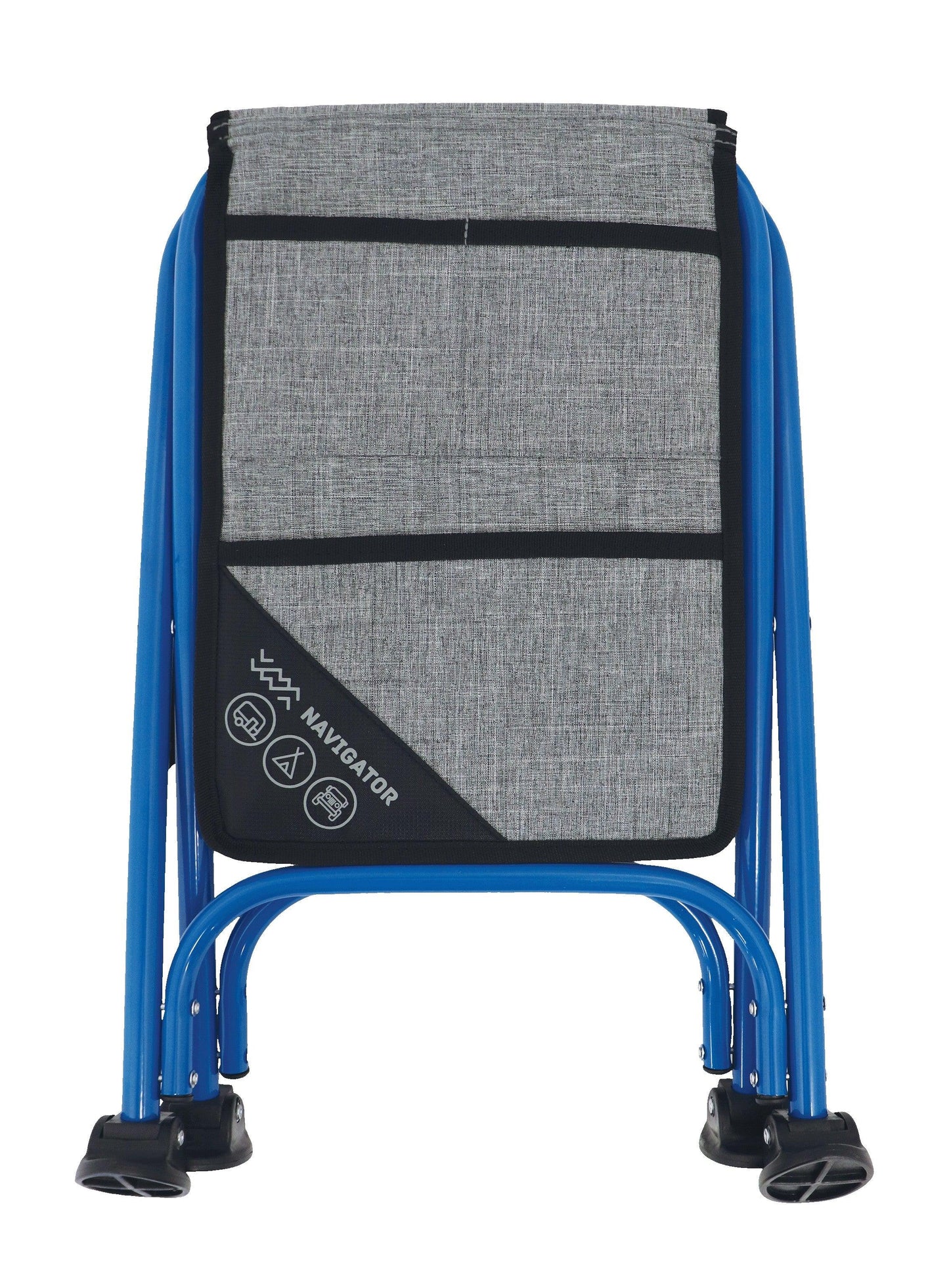 Navigator Gear the Nowhere Flip Stool Blue Grey 125Kg - Everything Caravans