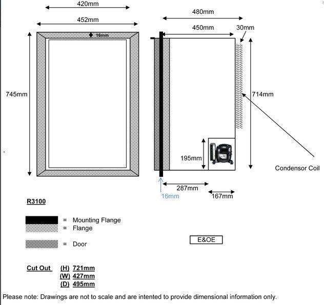 Novakool R3100Dc - 85 Litre 12volt Compressor Fridge Freezer - Everything Caravans
