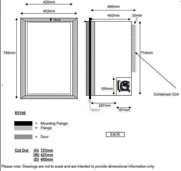 Novakool R3100Dc - 85 Litre 12volt Compressor Fridge Freezer - Everything Caravans