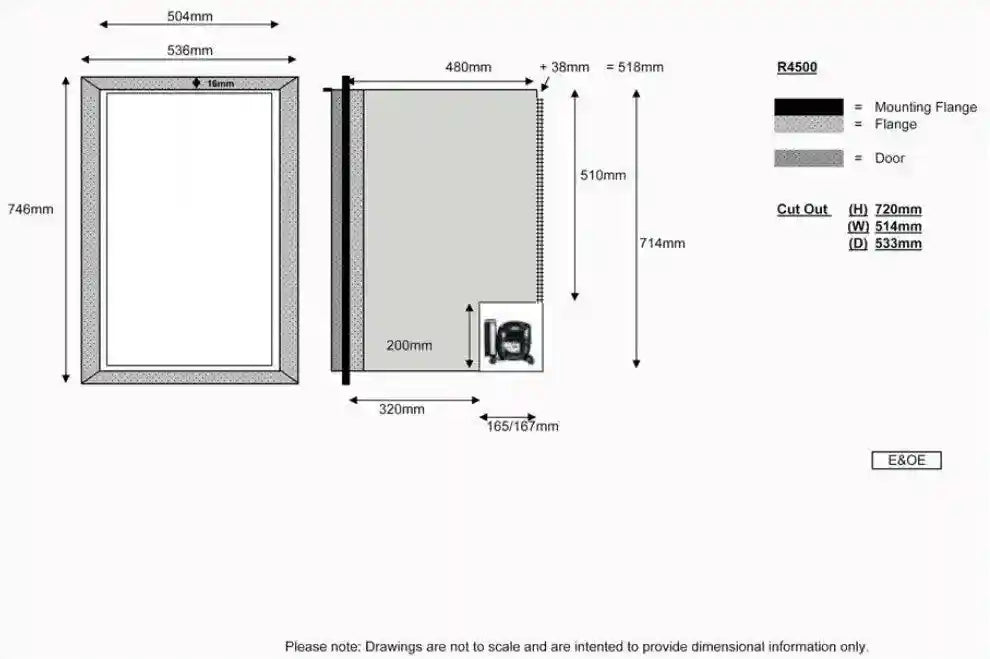 Novakool R4500Dc - 122 Litre 12volt Compressor Fridge Freezer - Everything Caravans