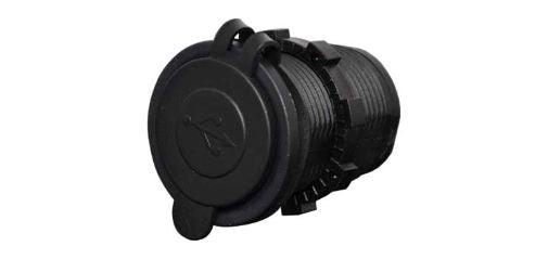 Caravan Dual USB Waterproof Panel Mount 3.1A Charging Socket Black - Everything Caravans