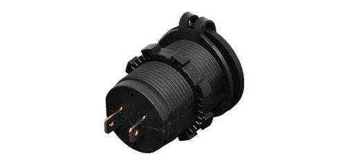 Caravan Dual USB Waterproof Panel Mount 3.1A Charging Socket Black - Everything Caravans