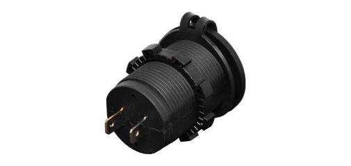 Caravan Dual USB Waterproof Panel Mount 3.1A Charging Socket Black - Everything Caravans