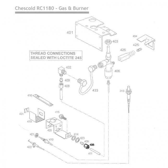 Dometic Chescold RC1180 Gas Pipe Nut - Everything Caravans