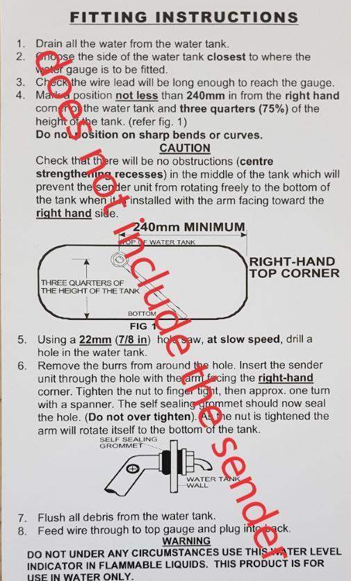 RV Electronics LED Black Double Tank Water Level Indicator - Everything Caravans