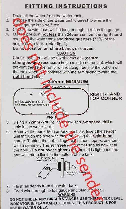 RV Electronics LED Black Double Tank Water Level Indicator - Everything Caravans