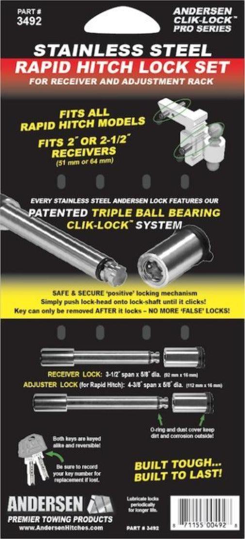 Rapid Hitch Lock Set - with Matching Keys - Last Set - Everything Caravans