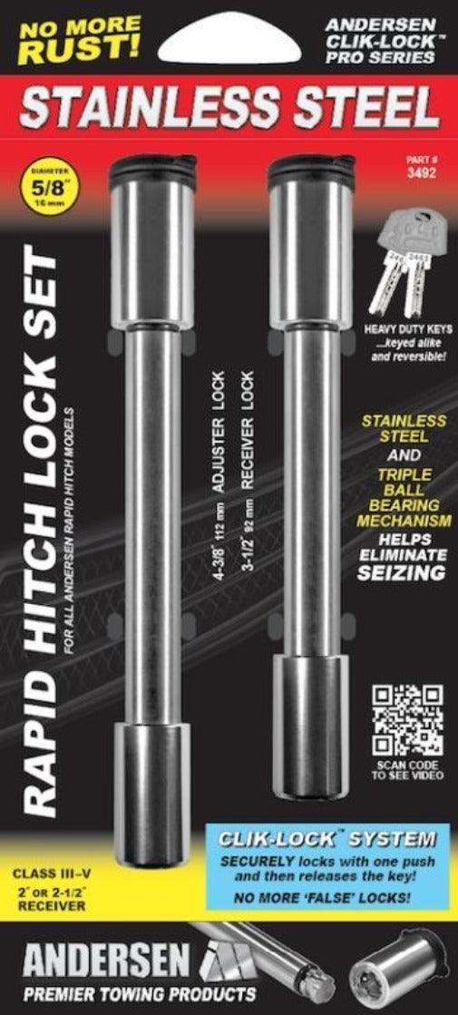 Rapid Hitch Lock Set - with Matching Keys - Last Set - Everything Caravans