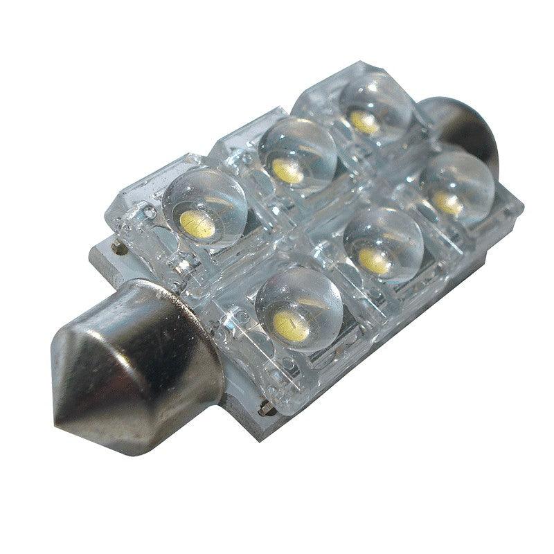 Replacement Led Bulb 6 Led Festoon Cool White - Everything Caravans