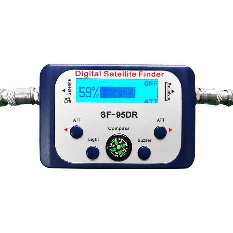 Sf-95Drl Digital Satellite Finder Signal Meter Compass TV Dish Fta LNB Satfinder - Everything Caravans