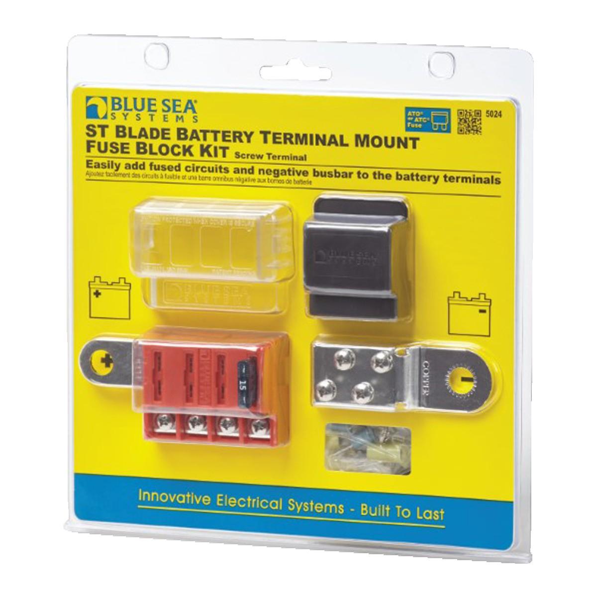 ST Blade Battery Terminal Mount Fuse Block Kit - Everything Caravans