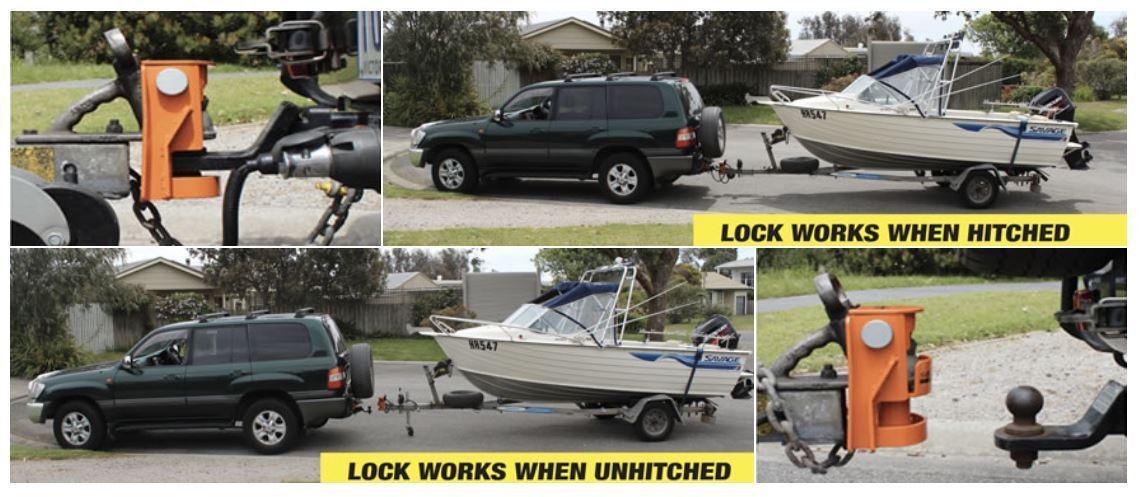 Saracen Ultra Hitch Lock Suits Australian Standard 50mm Ball Hitches on Vehicle and Off - Everything Caravans