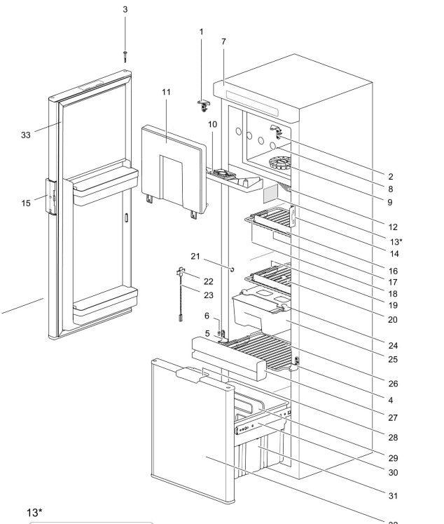 Shelf Food Retainer - Suits Thetford N4141 Fridge - Everything Caravans