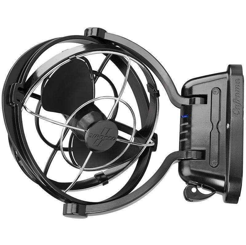 Sirocco Fan 2 - 12volt 3 Speed - Black - Everything Caravans