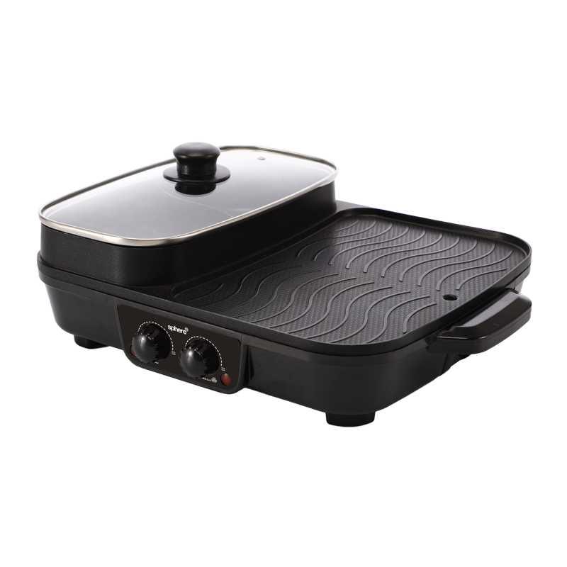 Sphere Hot Pot Electric BBQ 240volt Combo Skillet - Everything Caravans
