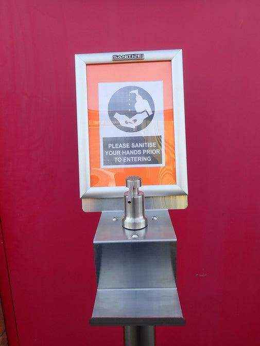 Stainless Steel Hand Sanitiser Station Free Shipping Nationwide - Everything Caravans