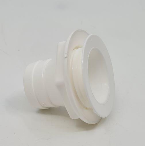 Straight White Waste fitting 25mm Outlet - Sink - Everything Caravans