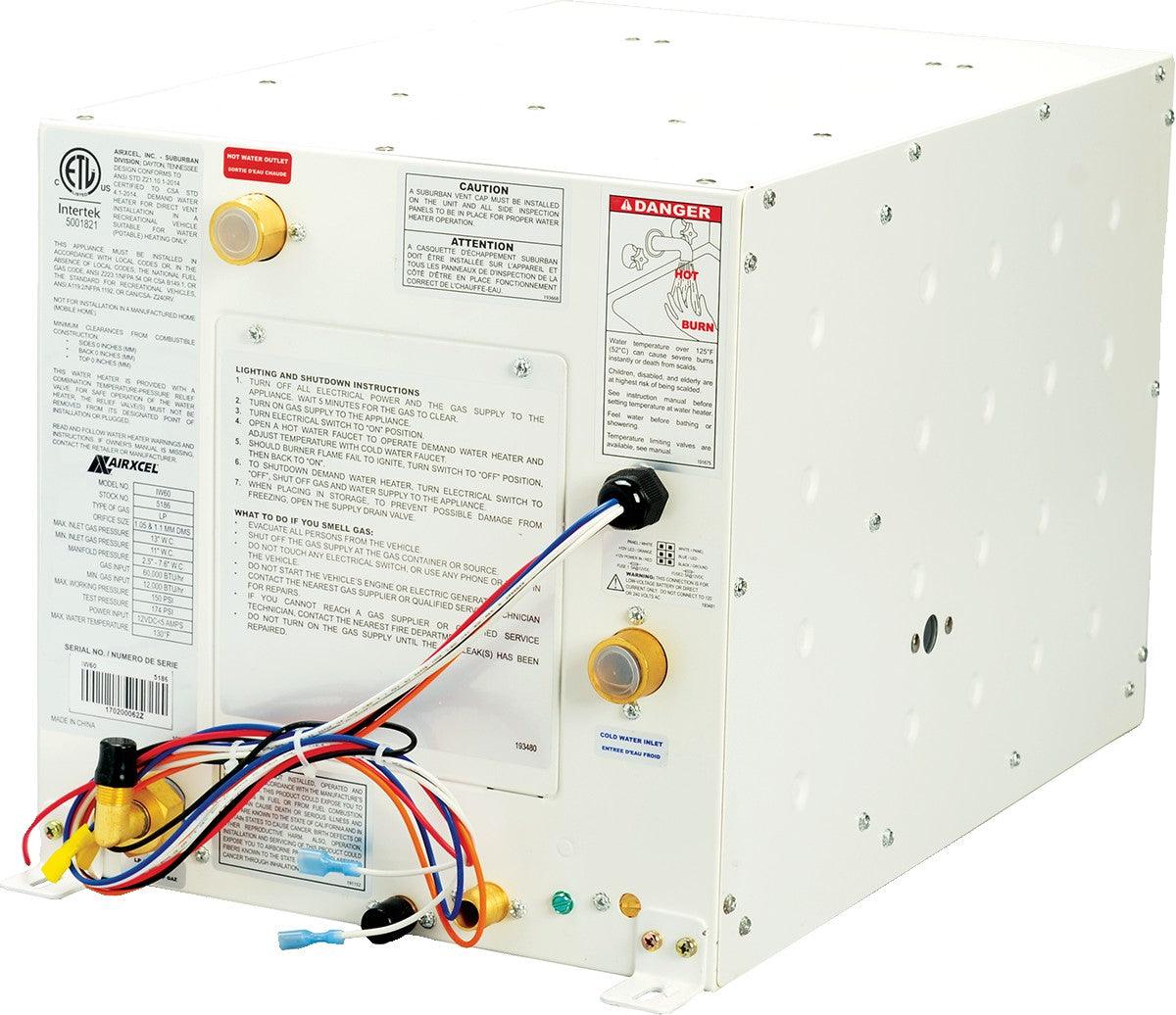 Suburban Nautilus on Demand HWS Complete White Control Panel and Vent - Everything Caravans
