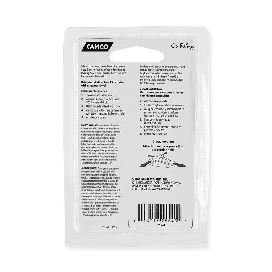 T Level for Leveling Caravans and 3 Way Fridges Camco - Everything Caravans