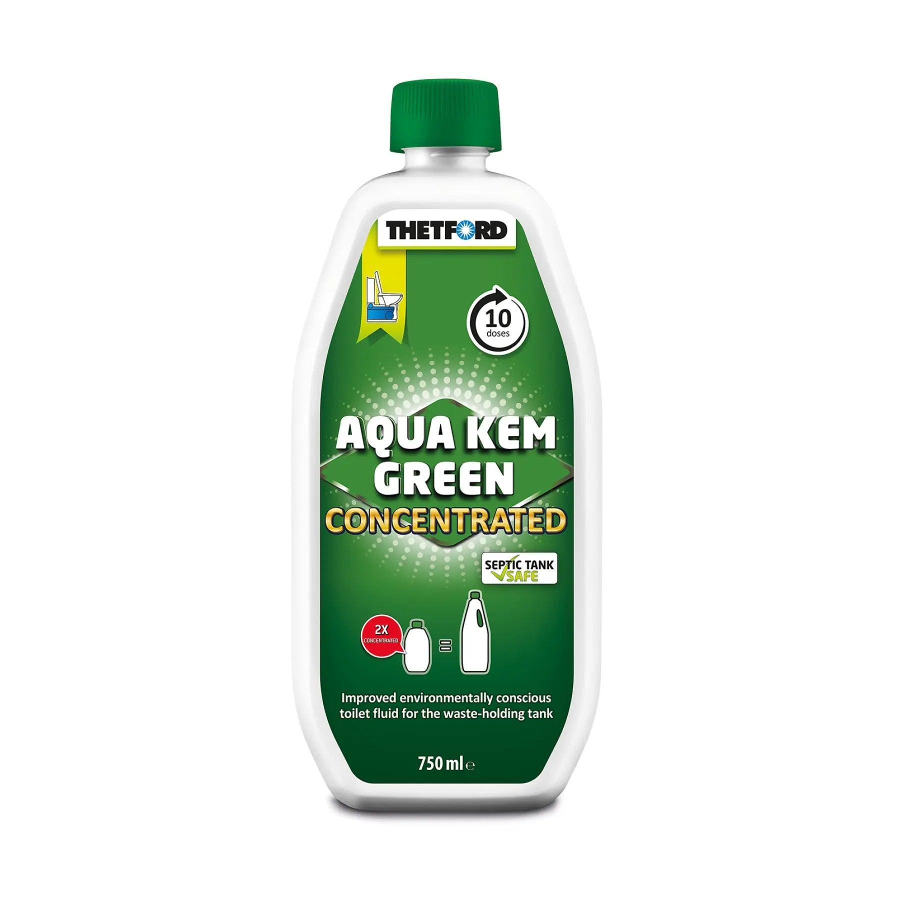 Thetford Aqua Kem Green Concentrated 750Ml Bottle of Toilet Chemical - Everything Caravans