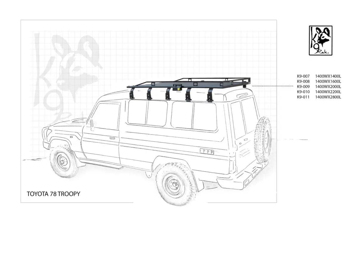 78 Series K9 Roof Racks Expedition Quality - Everything Caravans