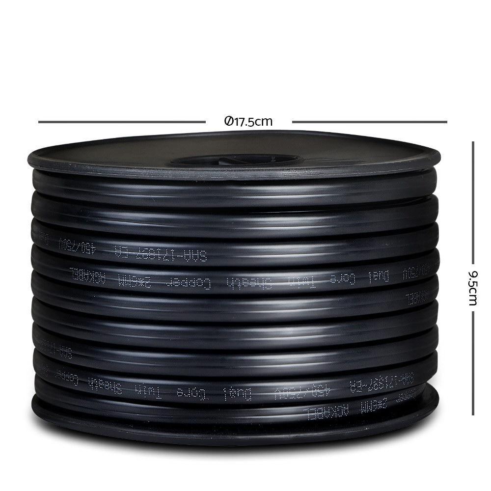 Twin Core Wire Electrical Automotive Cable 2 Sheath 450V 6mm 30M - Everything Caravans