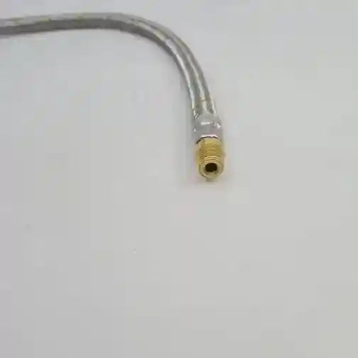 New Type Gas Hose POL to 1-4 inverted Flare Flexible Pigtail 450mm Long - Everything Caravans