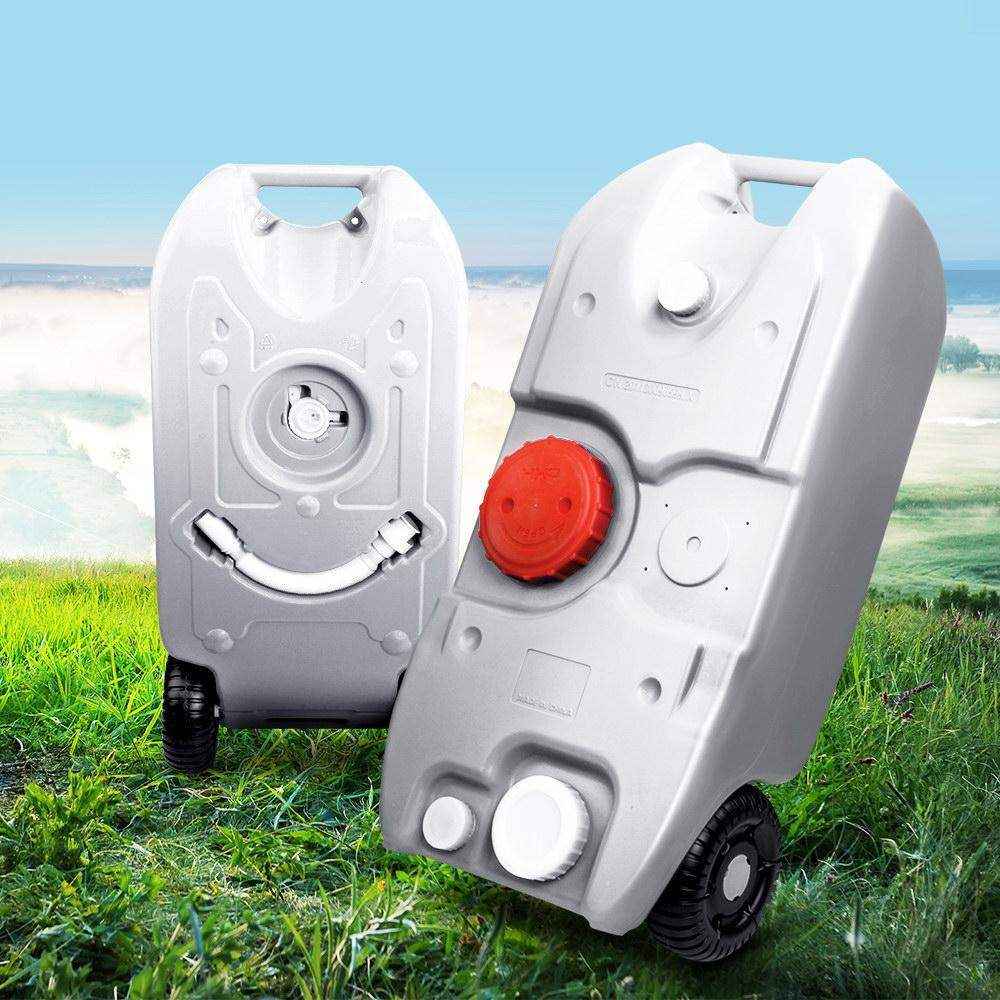 40L Grey Portable Wheel Water Tank - Everything Caravans